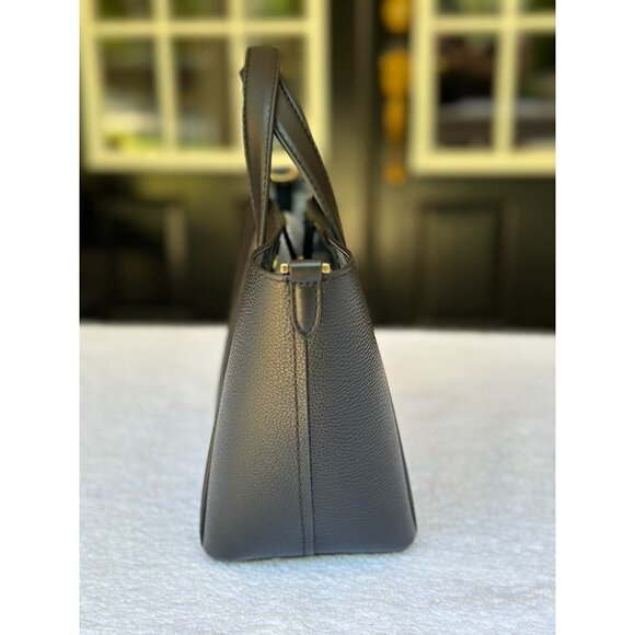 Michael Kors Black Hadleigh Small Double Handle Tote Messenger Bag 38F3G8FT5L - Picture 13 of 16